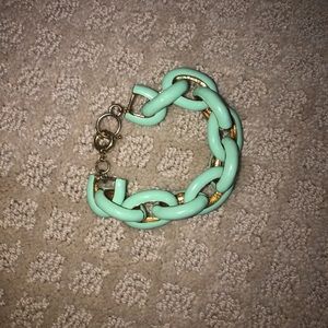 Teal chain bracelet